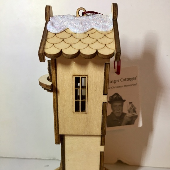 Wooden Clock Tower Xmas Ornament Hidden Images Fun - Picture 9 of 13